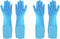 Pet Grooming Gloves, Silicone Dog Washing Gloves with High-Density Teeth for Dogs, Cats, Horses, 2 Pairs - Blue