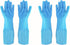Pet Grooming Gloves, Silicone Dog Washing Gloves with High-Density Teeth for Dogs, Cats, Horses, 2 Pairs - Blue