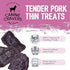 Canine Cravers Single Ingredient Dog Treats, Human Grade Air Dried Pet Food, Pork Thin Tenders, 5.3 oz
