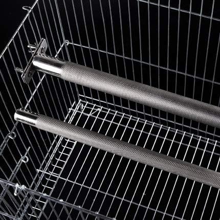 Hypeety Bird Parrot Stainless Steel Stand, 7.19 x 0.75 inch Perch Rod for Cage Accessories