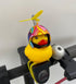 Lovely Yellow Duck Bike Bell, Kids Bike Horn, Rubber Yellow Duck Bicycle Accessories with LED Light