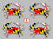 Decalnetwork Maryland Flag Blue Crab Vinyl Decal Sticker Set of 4 Size
