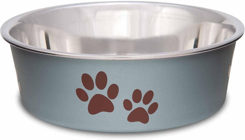 Loving Pets Bella Dog Bowls, Stainless Steel, Spill Proof, Small 10-20 lbs, Blueberry
