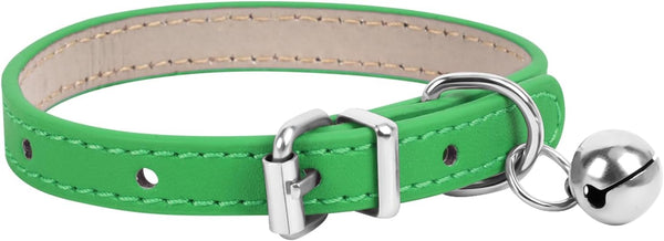 XXS Teacup Dog Collar, Green Adjustable Collar for Small Dogs and Cats, 3/8 inch Width