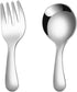 WAGHAVEN 2PCS Versatile Spoon Fork Tableware Portable And Compact Cutlery Set For Camping