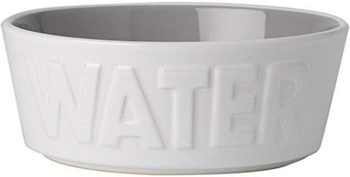 PetRageous Back to Basics Dog Water Bowl, 6-Inch Diameter, 2.5-Cup Capacity, Dishwasher & Microwave Safe, White