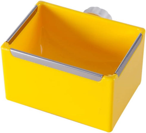 Cage Feeder Food & Water Hay Bowl Dish Bin for Small Animals, Yellow, for Rabbit, Guinea Pig, Chinchilla, Hamster,