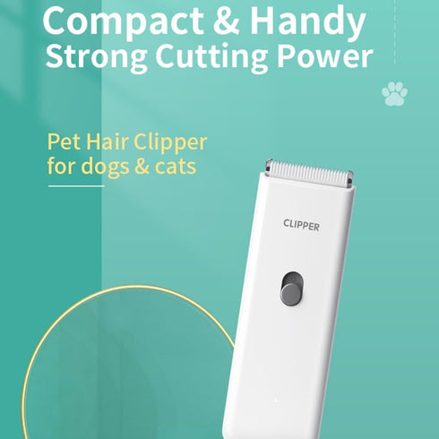 Professional Waterproof Electric Pet Clippers for Kittens and Puppies - Mute Green
