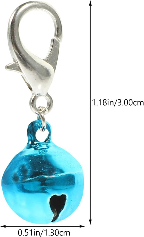 POPETPOP Cat Dog Collar Bells, 10pcs Jingle Bell for Cat Collar Colourful Pet Small Bells Dog Collars Charms for Pet Collar Accessories Festival Party DIY Crafts Decoration