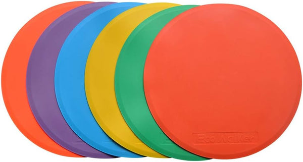 Spot Markers 6pcs 4inch to 12inch Floor Markers for Kids Agility Training