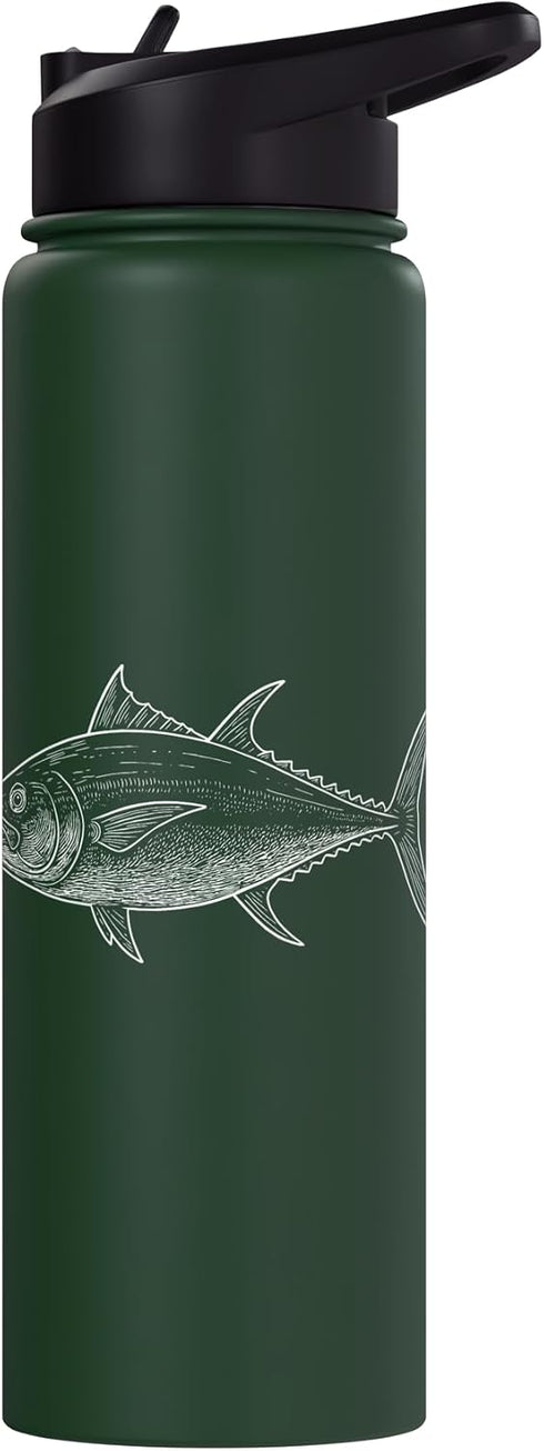 Angler Fishing Tuna Fish Tuna Fishing Tuna Illustration Stainless Steel Insulated Water Bottle