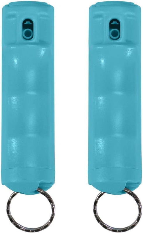 Police Magnum Keychain Pepper Spray 2 Pack 1/2oz - Maximum Heat Strength OC with Dye - Tactical Compact Case