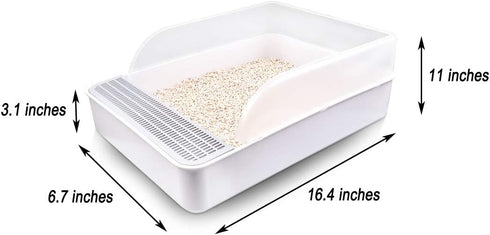 Tfwadmx Pet Small Rabbit Litter Box Toilet, Bunny Rectangle Potty Trainer, Corner Litter Box Pet Pan for Small