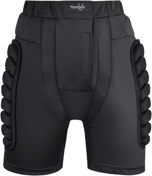 Tentock 3D Protective Hip Shorts for Snowboarding | Butt Padded Safety Impact EVA Protection, XL