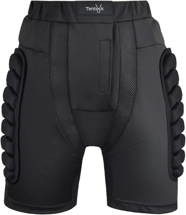 Tentock 3D Protective Hip Shorts for Snowboarding | Butt Padded Safety Impact EVA Protection, XL