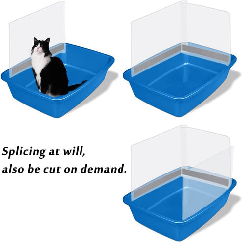 Oncpcare 6 Pack Cat Litter Box Pee Shields, High Side Open Top Kitty Litter Pan Shield, Keep Litter in The Pan