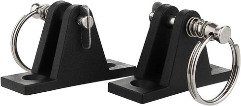 VTurboWay 2 Pack Marine Grade Nylon Bimini Top, 90° Plastic Deck Hinge with Pin and Ring