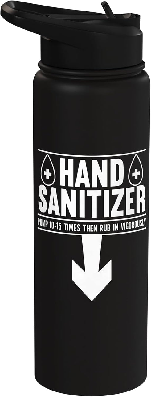 Funny Adult Humor SteMi Apparel Hand Sanitizer Adult Humor Funny Dirty Jokes Sarcastic Stainless Steel Insulated Water