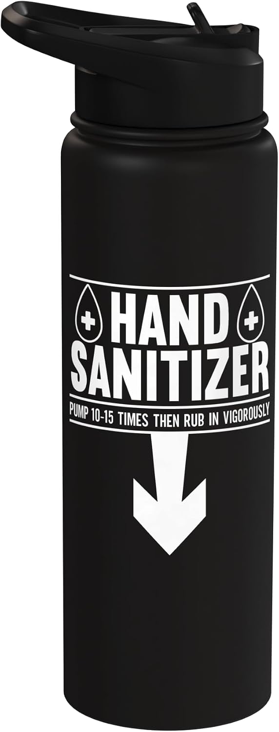 Funny Adult Humor SteMi Apparel Hand Sanitizer Adult Humor Funny Dirty Jokes Sarcastic Stainless Steel Insulated Water