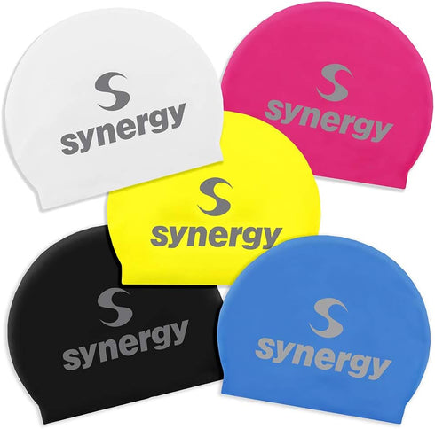 Synergy Latex Swim Caps Combo Pack