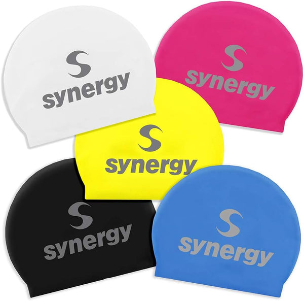 Synergy Latex Swim Caps Combo Pack