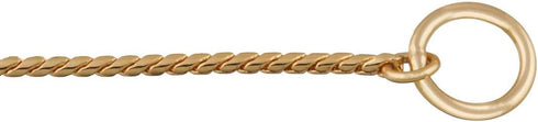 Alvalley Metal Chain Dog Show Collar, Adjustable for Toy, Small, Medium, Large, and Extra Large Dogs (Gold, 20", 2.4mm