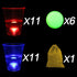 Six Senses Media The Dark Beer Pong Set, LED Beer Pong Cups and Glow-in-The-Dark Balls, 22 Set