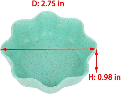 3 Pcs Hamster Food Bowl, Cute Shape Dish for Hamster, Rat, Mice, and Other Small Animals (Pink, Green, Blue)