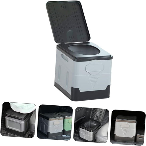 TOPPERFUN Portable Folding Toilet Compact Emergency Potty for Car Camping and Travel Lightweight for Outdoor Use