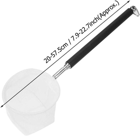 Adjustable Mini Fishing Net Pole for Aquarium Tank Shrimp 20-57.5cm Expandable by Fdit