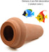 Saim Ceramic Spawning Breed Cone, Orange Fish Tank Ornaments for Discus, Clownfish, Angelfish Breeding Cones