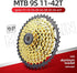VG SPORTS Ultra-Light Bike Cassette | 8/9/10/11/12 Speed | 11-40T/11-42T/11-46T/11-50T/11-52T MTB