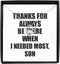 EzGift Funny Son Necklace Pendant Thanks For Always Be There Needed Most Cute