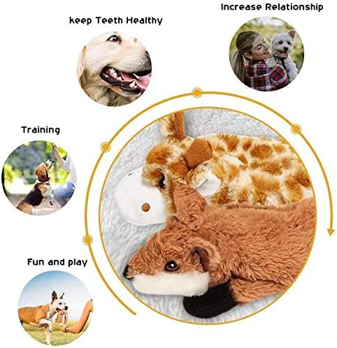 5 Nocciola Dog Squeaky Toys, PCS Crinkle Plush Dog Toys, No Stuffing Dog Toys for Small Medium Large Dogs, Stuffless