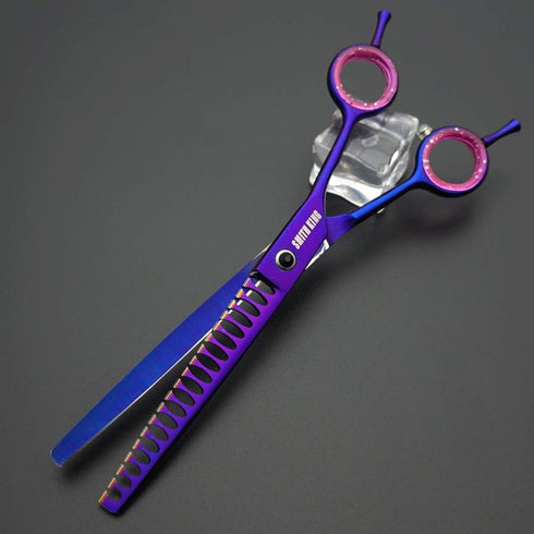 Professional Dog Grooming Scissors Set 7.0 inches - Straight, Thinning, Curved, Chunkers & Comb, 5pcs