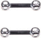 SaiDian Mini Pocket Wrench 2Pcs Dog Bone Hexagon Bicycle Repair Tool Metal Spanner 6-12mm Hexagon Holes Silver