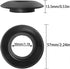 Kayak Paddle Drip Ring - 6PCS Black Rubber Paddle Drip Rings for Canoe Rafting Paddles