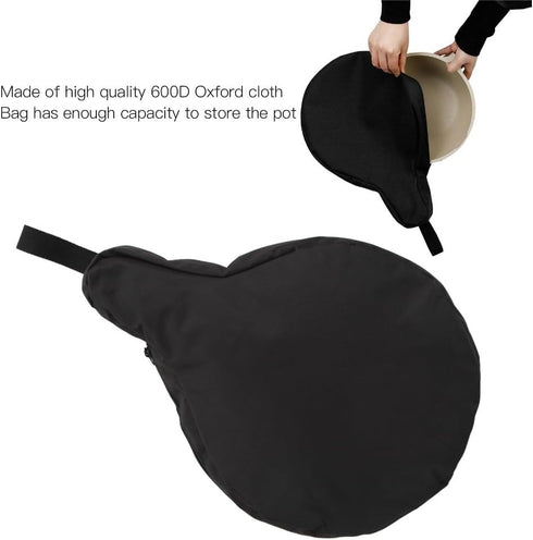Chiffonade 600D 43x30x7cm) Oxford Cloth Cast Iron Skillet Organizer Bag Compact & Durable Outdoor Cookware Storage