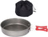 Menolana Backpacking 15.3 cmx3.5 cm Frying Pan Nonstick Saucepan Lightweight Flat Bottomed Cookware Cooking Skillet