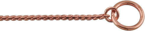 Alvalley Metal Chain Dog Show Collar, Pet Slip Collar for Shows, Adjustable for All Dog Sizes, Rose Gold, 22"