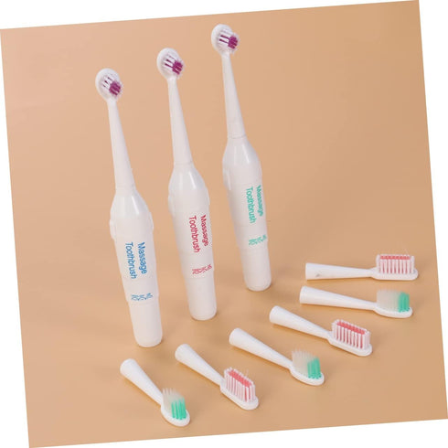 3pc YARNOW Electric Toothbrush for Pets Portable Random Colors Gentle Gums Cleaning for Dogs and Cats Lightweight