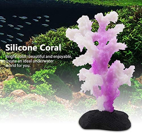 Aquarium Artificial Coral, Luminous Silicone Coral for Fish Landscape Decoration, Aquarium Ornaments