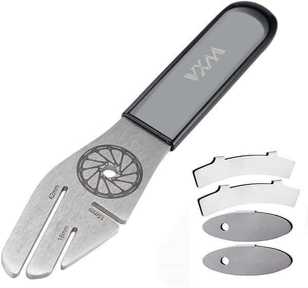 VXM Bike Disc Rotor Alignment Tool, Truing Wrench Bicycle Brake Disc Adjuster with 4 Pcs Brake Pads