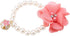 Pet Pearl Flower Necklace - Princess Necklace Collar Accessories for Puppy Decoration (Blue, Red)