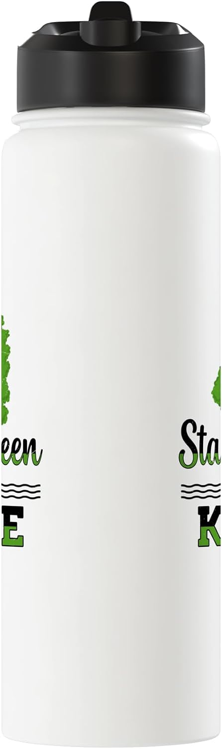 Kale Vegetarian Vegan Vegetables Veganism Kale Vegan Vegetarian Healthy Vegetables Lover Stainless Steel Insulated