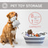 Collapsible Pet Bathtub with Water Drain Plug - Foldable Bathtub for Small Dogs Cats, Portable Design, Grey