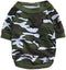 DroolingDog Camo Dog T-Shirt for Boys, Small Green Dog Outfit, Army Dog Clothes, Boy Dog Shirts, Camouflage T Shirts