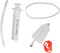 Hydraulic Bleed Kit, Mountain Bike Disc Brake Repair Tool Kit with Syringe Hose Anti Reverse Clamp Funnel Bumper