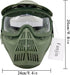 Tactical Paintball Mask, Airsoft Full Face Gear with Goggles, Impact Resistant for Outdoor Activities