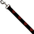 Superboy Shield Dog Leash, 6 Feet Long, 1.0 Inch Wide, Black and Red
